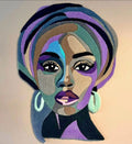 Tufted, textile portrait, art ￼